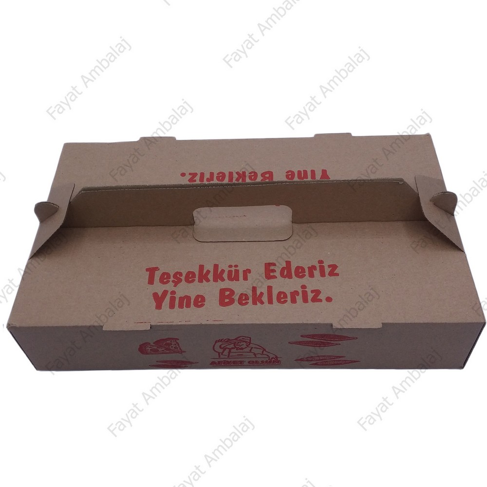 Lahmacun Kutusu Uzun 100 Adet