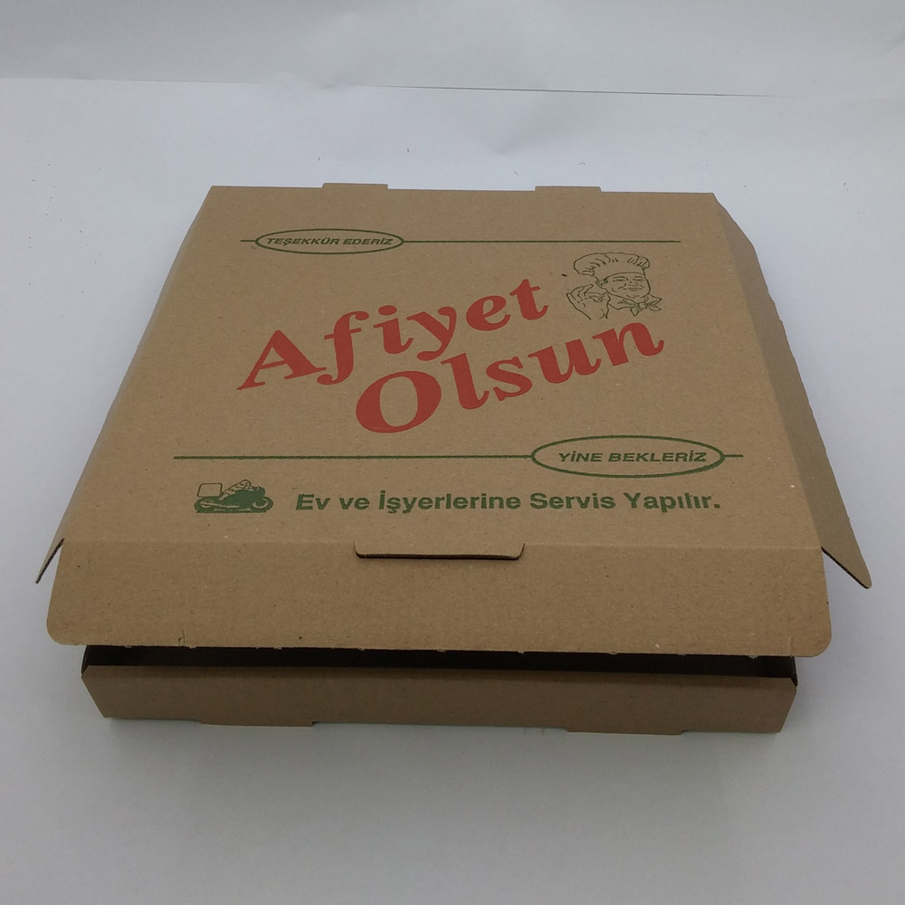Karton Pizza Kutusu 40 Cm x 40 Cm x 4 Cm 100 Adet
