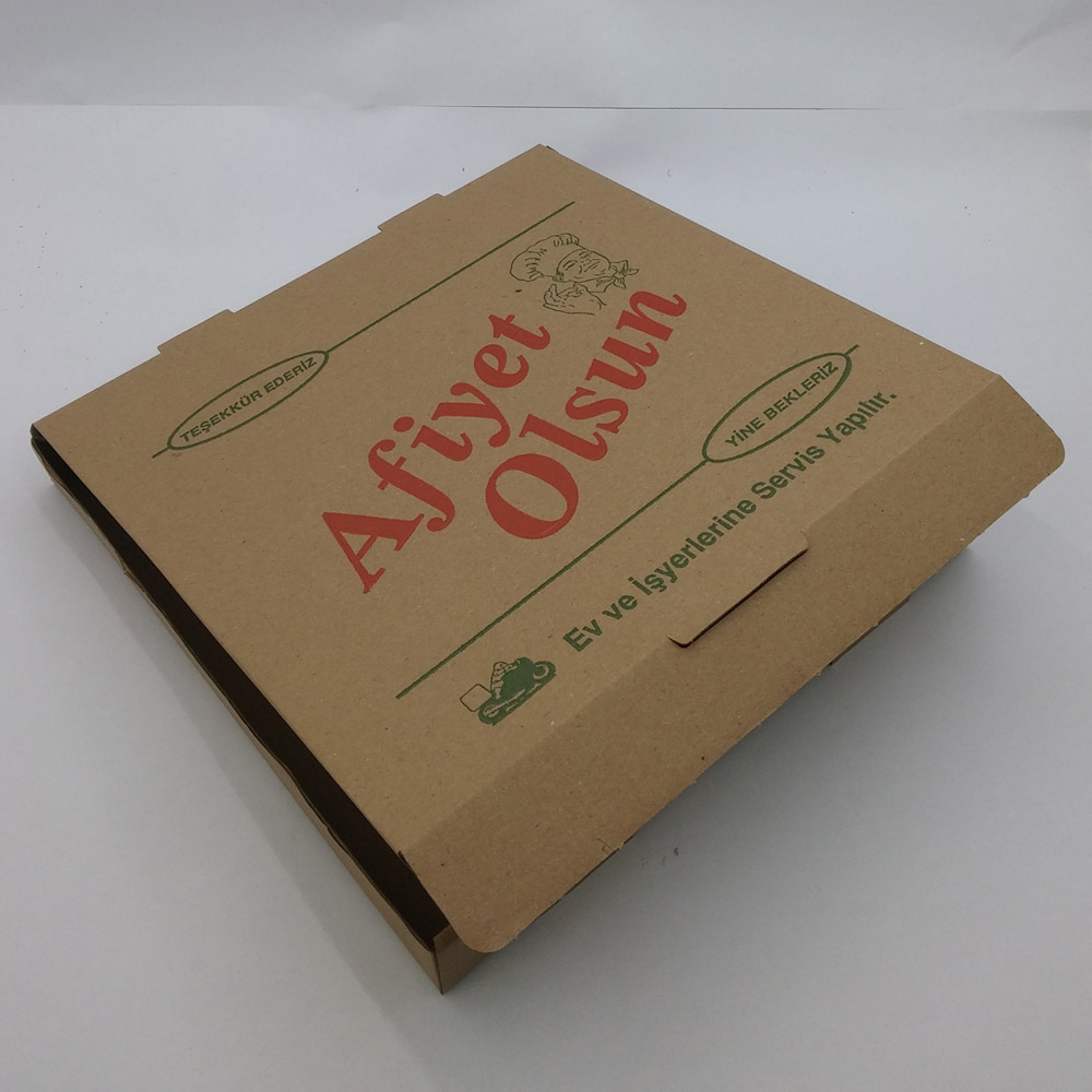 Karton Pizza Kutusu 40 Cm x 40 Cm x 4 Cm 100 Adet
