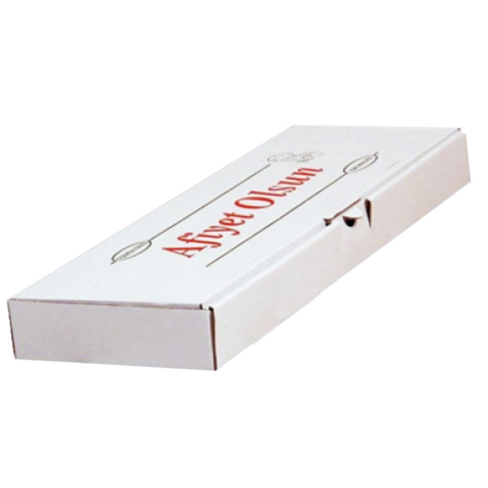 Beyaz Pide Kutusu 41 Cm x 12,5 Cm x 4 Cm 100 Adet