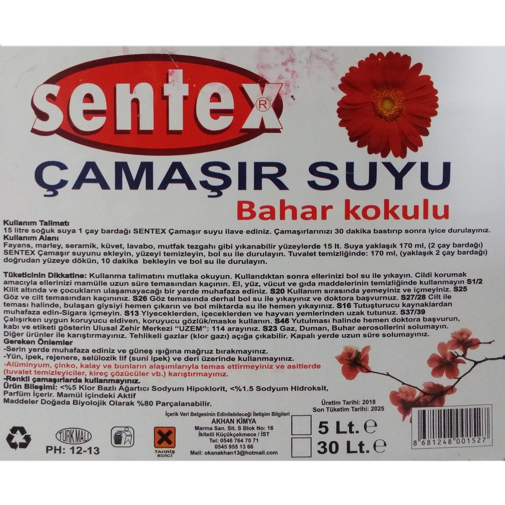 Salto Çamaşır Suyu 30 Kg