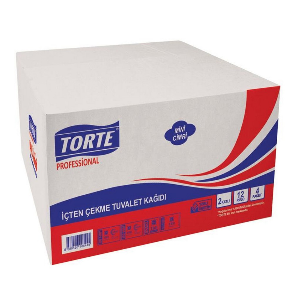 Torte Mini Cimri Tuvalet Kağıdı 12 li Koli
