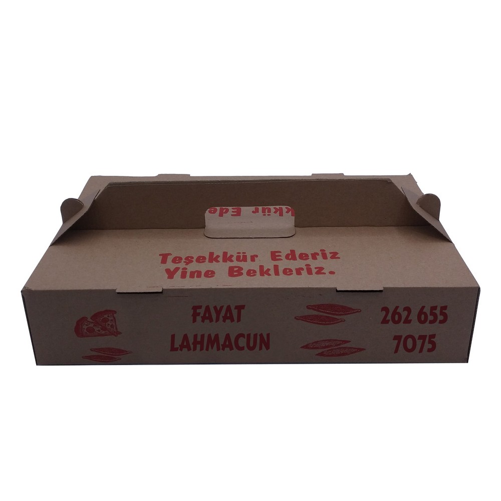 Özel Baskılı Lahmacun Kutusu Uzun 1 Adet