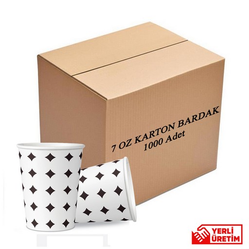 Karton Bardak 7 Oz 1 Koli 1000 Adet