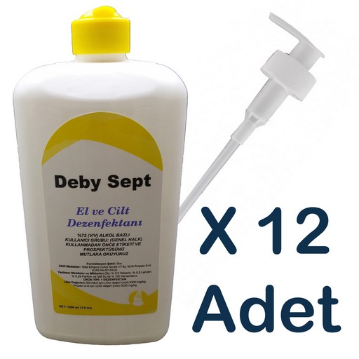 Deby Sept Alkol Bazlı El Dezenfektanı 1 lt x 12 Adet
