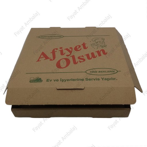 Karton Pizza Kutusu 30 Cm x 30 Cm x 4 Cm 100 Adet