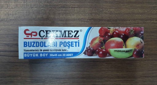 Çekmez Buzdolabı Poşeti Büyük 30 Cm x 45 Cm 20 Adet