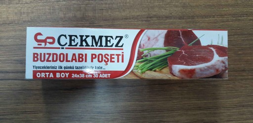 Çekmez Buzdolabı Poşeti Orta 24 Cm x 38 Cm 30 Adet