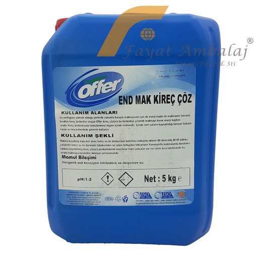 Offer Endüstriyel Bulaşık Makinesi Kireç Çözücü 5 Kg