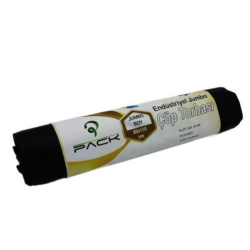 Pack Çöp Poşeti 80 x 110 Cm Siyah Endüstriyel Jumbo 400 Gr