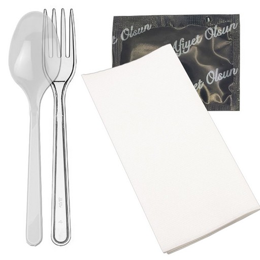 Set Eko 4 Adet Çatal & Kaşık 100 Adet