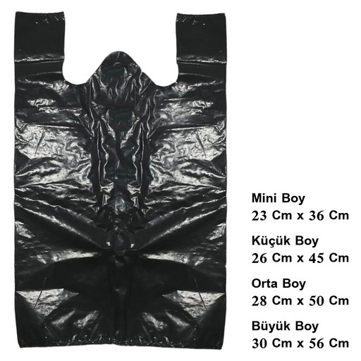 Atlet Poşet Siyah Büyük Orjinal 1 Kg
