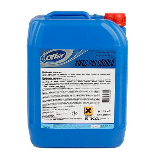 Offer Kireç Pas Çözücü 5 Kg